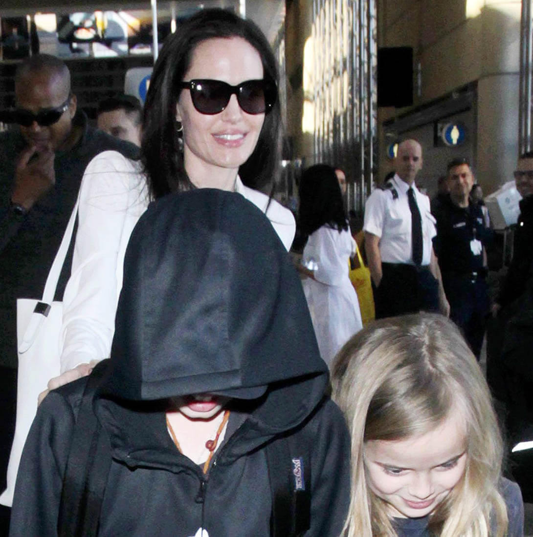 Angelina Jolie and her children head to London for March break