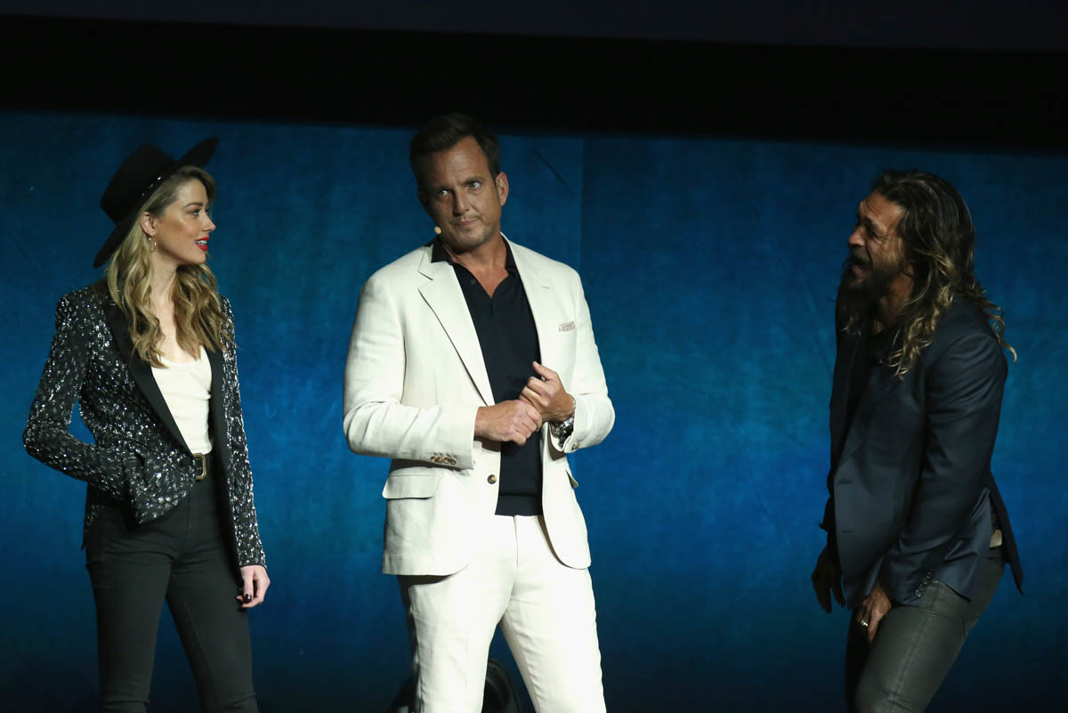 Amber Heard and Jason Momoa present Aquaman at CinemaCon