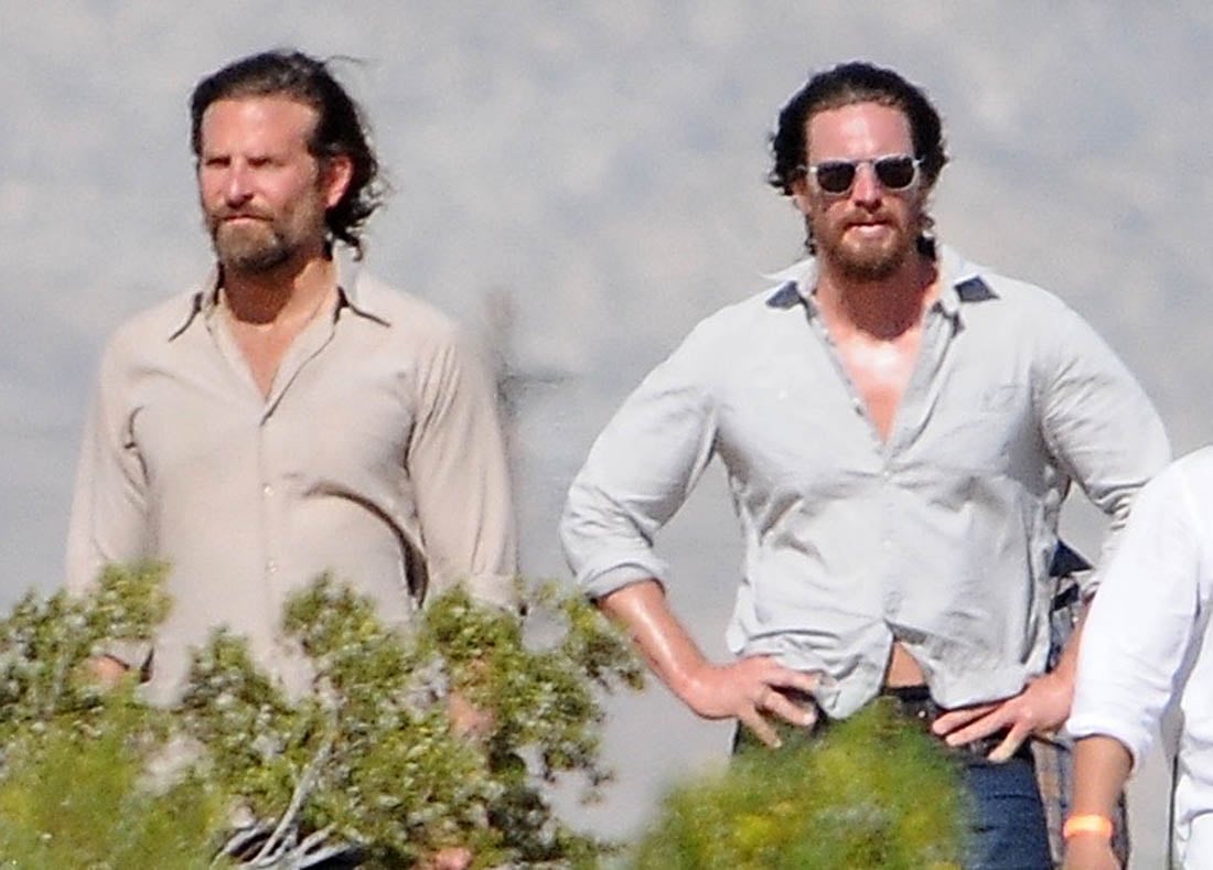 Bradley Cooper on the set of A Star is Born as synopsis for film is released