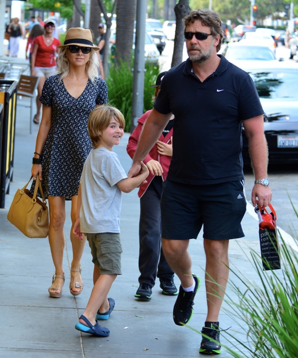 Russell Crowe And Danielle Spencer Together With Their Sons In Beverly Hills Lainey Gossip