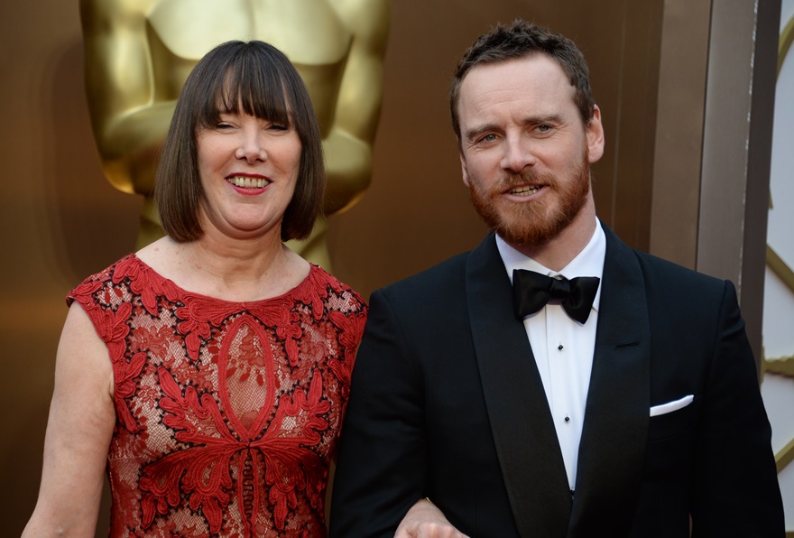 Michael Fassbender and his mother, Adele Fassbender, on the red carpet ...