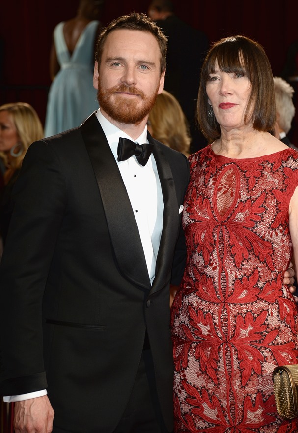 Michael Fassbender and his mother, Adele Fassbender, on the red carpet ...