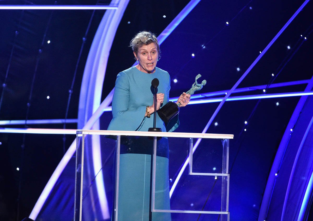 Frances McDormand wins for Three Billboards at the 2018 SAG Awards