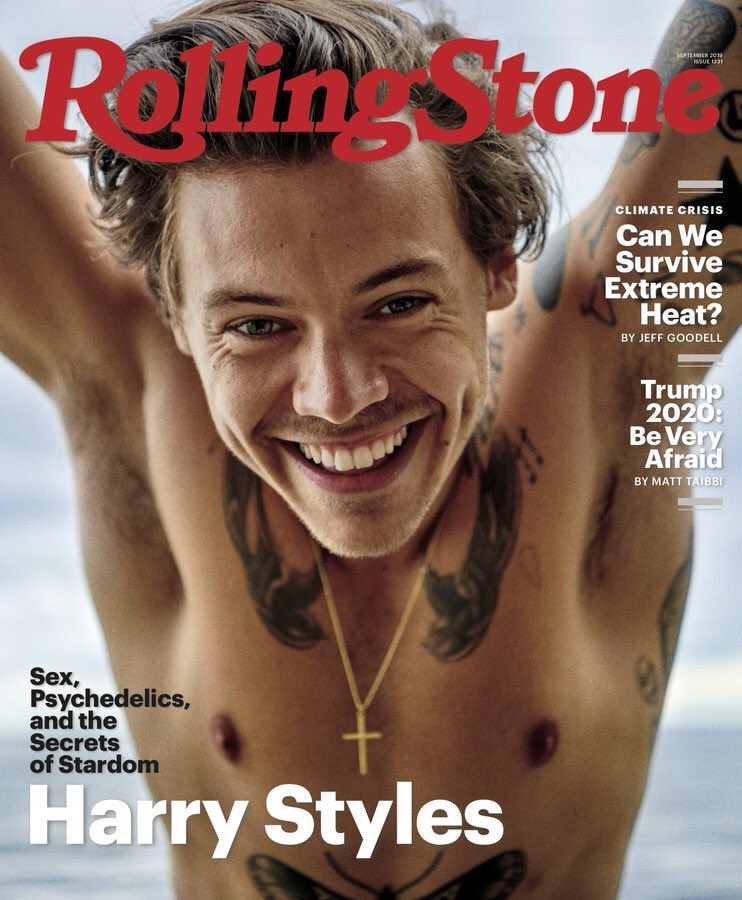Harry Styles causes social media mayhem with shirtless Rolling Stone cover