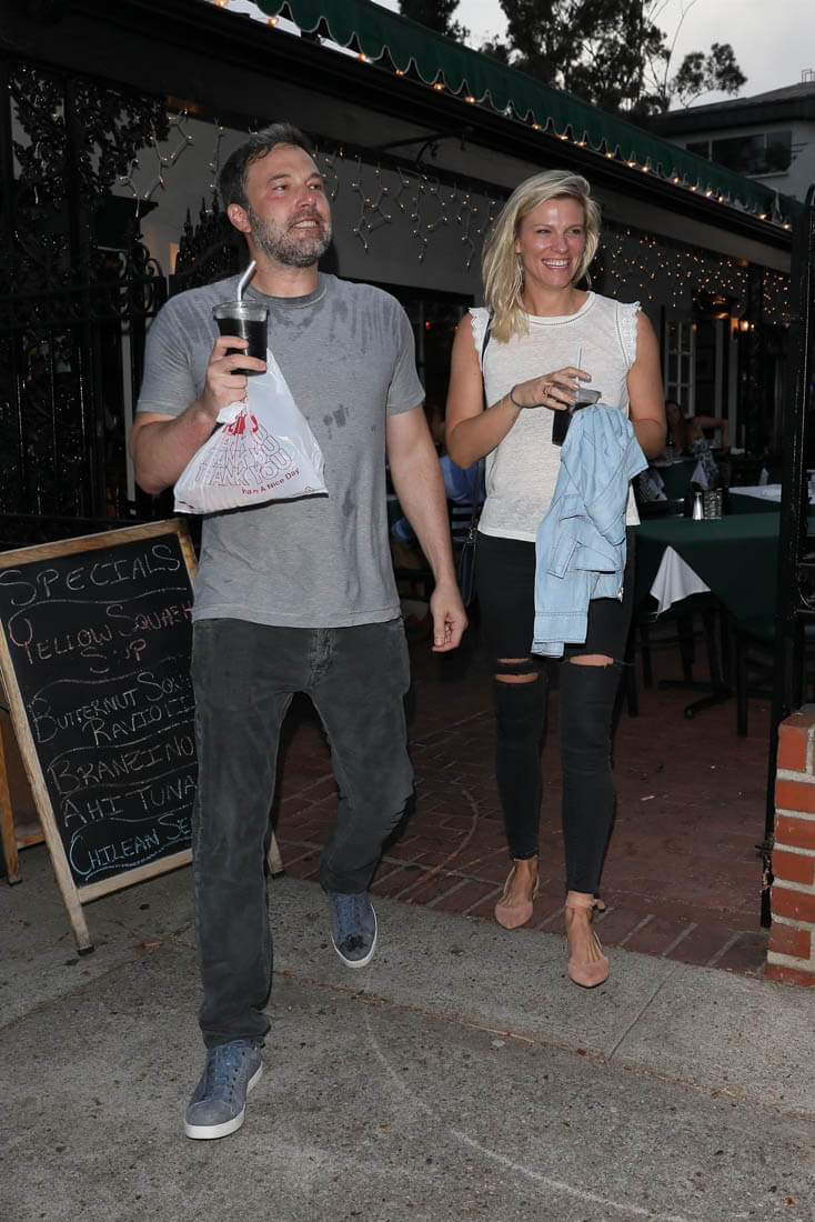 Messy Ben Affleck looks happy while out for dinner with ...