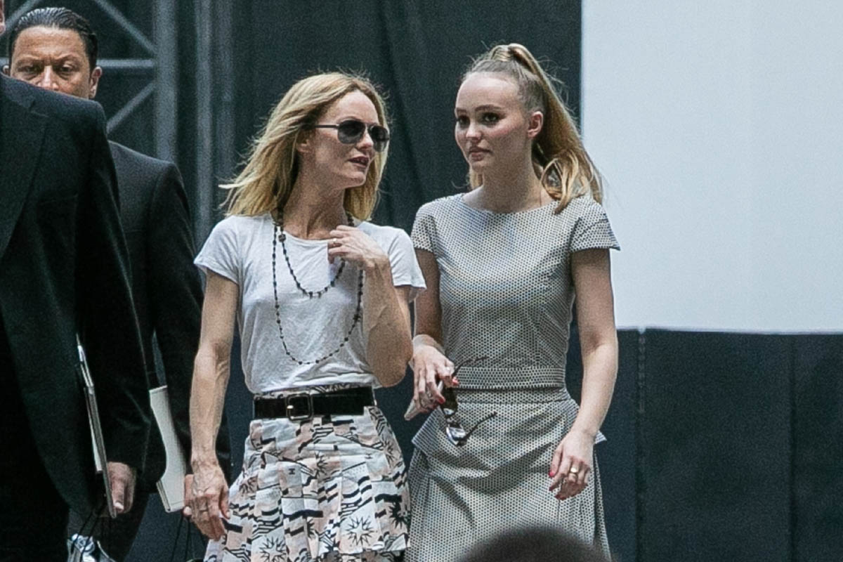 Vanessa Paradis in Paris with daughter Lily-Rose after her wedding to Samuel Benchetrit