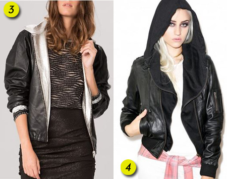 Sasha finds:  Hooded Leather Jackets