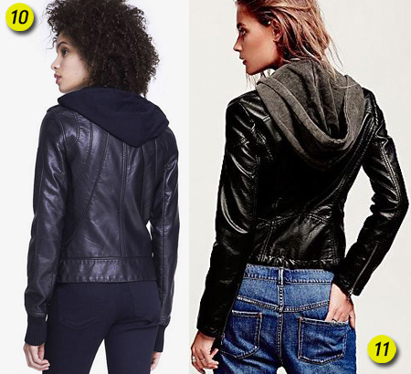 Sasha finds:  Hooded Leather Jackets
