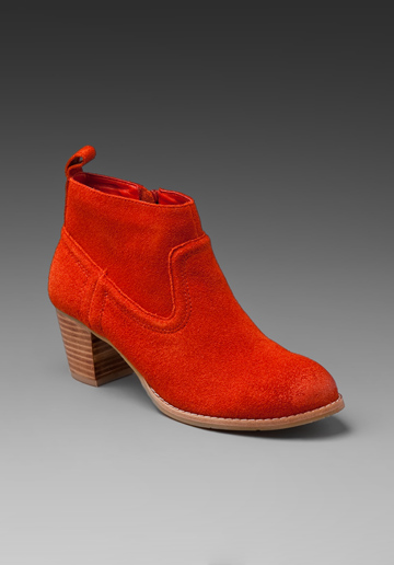 red flat ankle boots uk