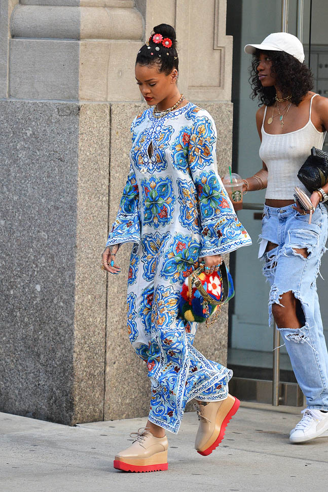 Rihanna’s maxi dress and maxi shoes|Lainey Gossip Lifestyle