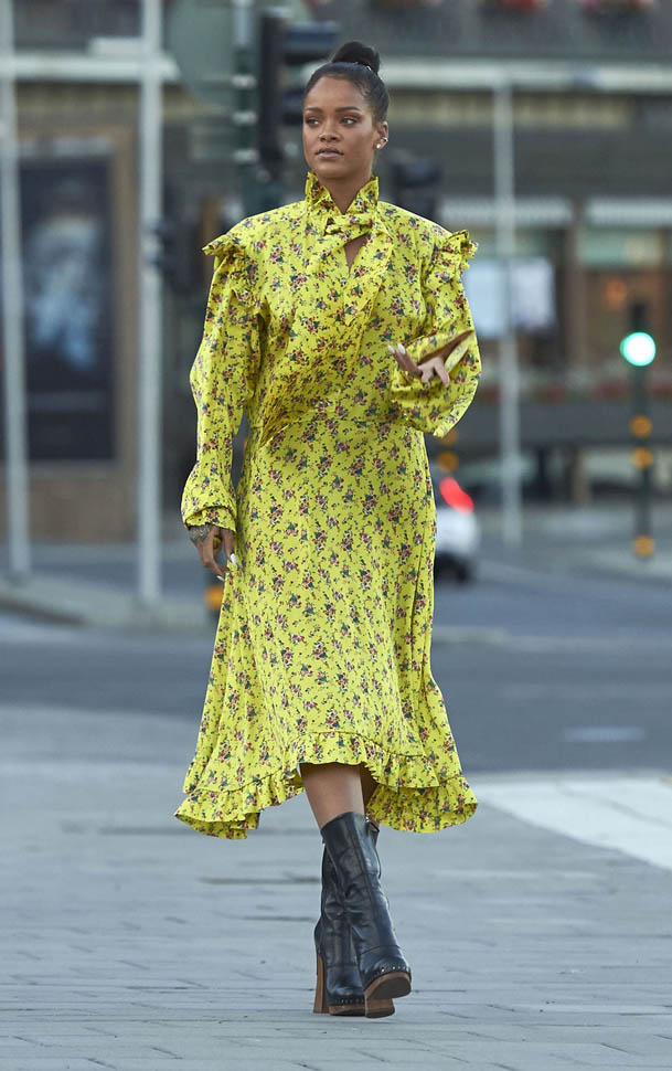 Rihannas Yellow In Stockholmlainey Gossip Lifestyle 