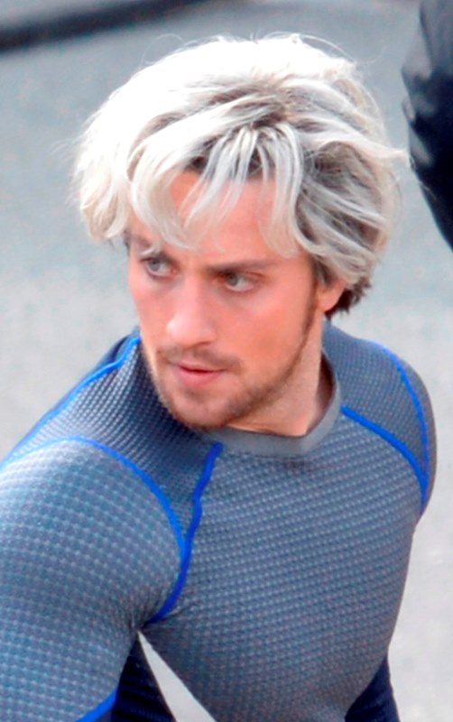 Bleach Blonde Aaron Taylor Johnson On The Set Of Avengers Age Of Ultron Lainey Gossip Entertainment Update