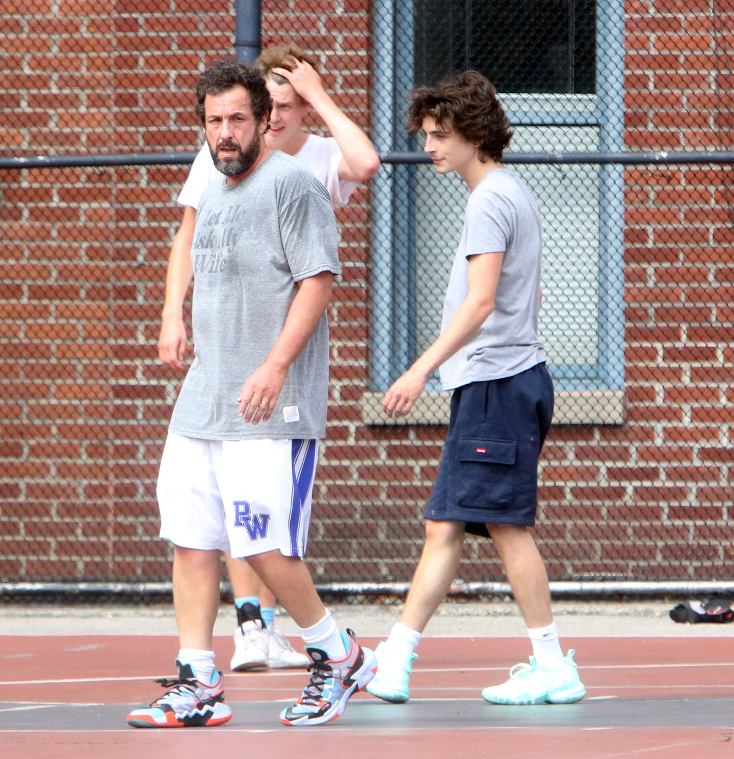 Timothée Chalamet And Adam Sandler Play Basketball Together In New York