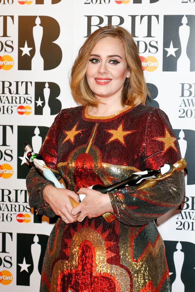 Adele wins 4 awards and performs When We Were Young at the 2016 BRIT ...