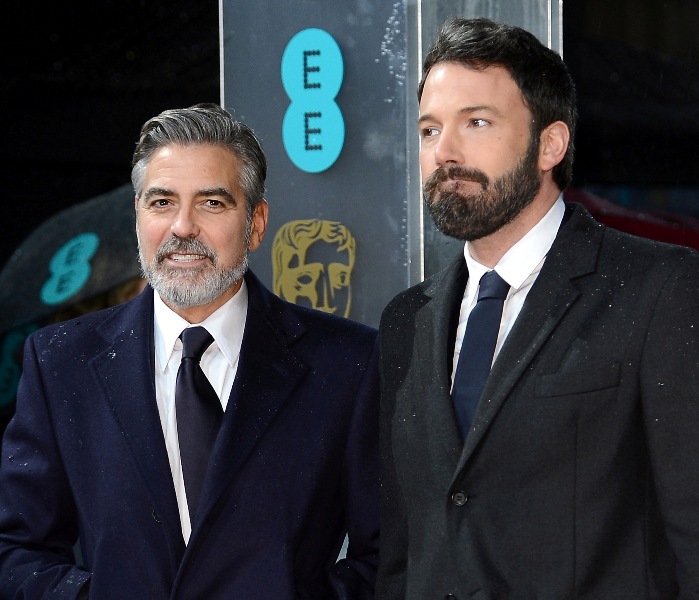 The Afflecks BAFTA game face with George Clooney|Lainey Gossip ...