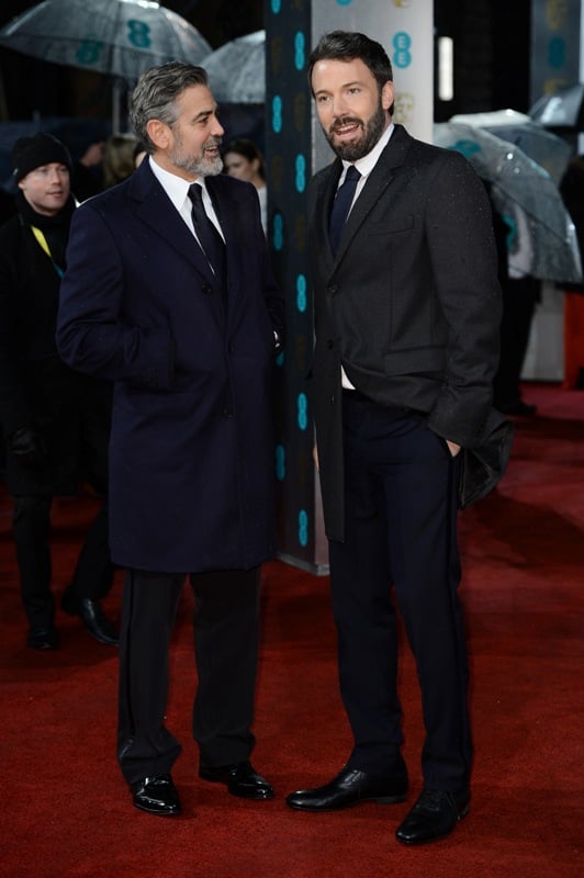 The Afflecks BAFTA game face with George Clooney|Lainey Gossip ...