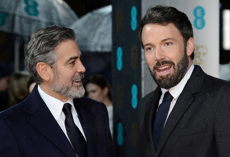 The Afflecks BAFTA game face with George Clooney|Lainey Gossip ...