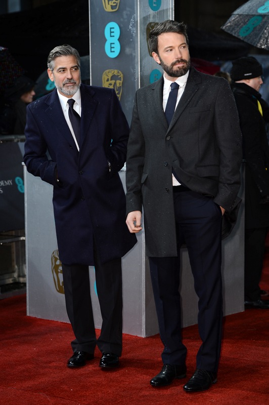 The Afflecks BAFTA game face with George Clooney|Lainey Gossip ...