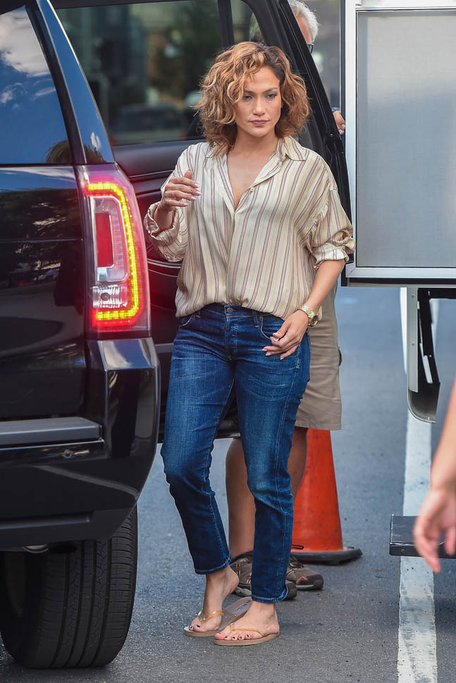 Jennifer Lopez on set of Shades Of Blue ahead of 46th birthday and Ben