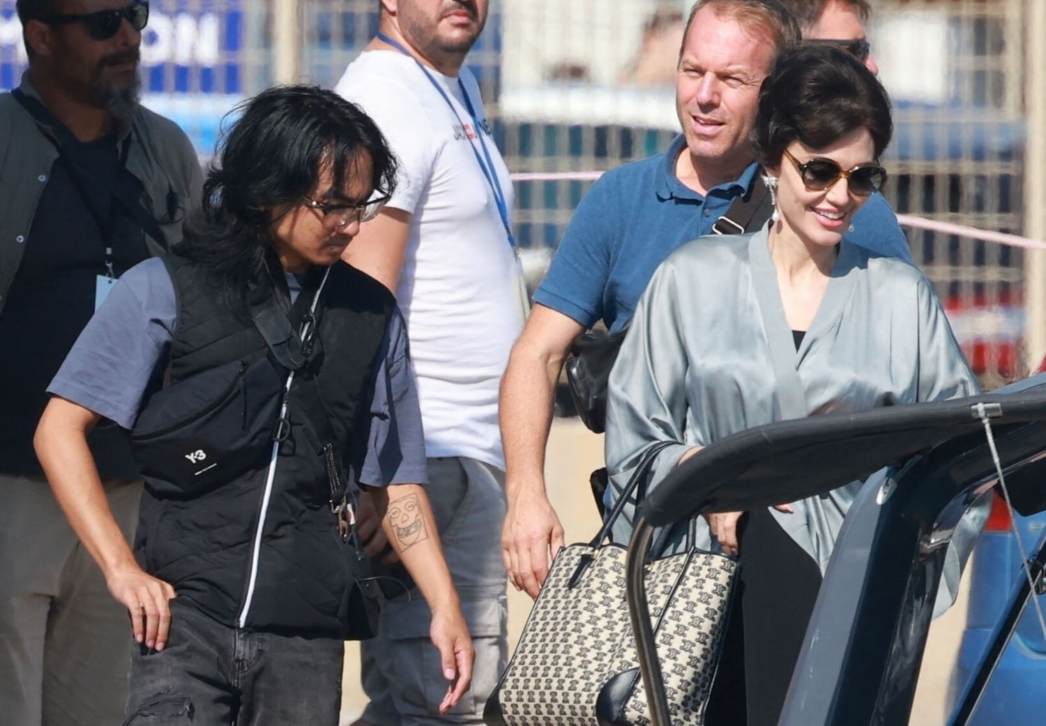 Angelina Jolie's sons Maddox and Pax spotted on Callas biopic set