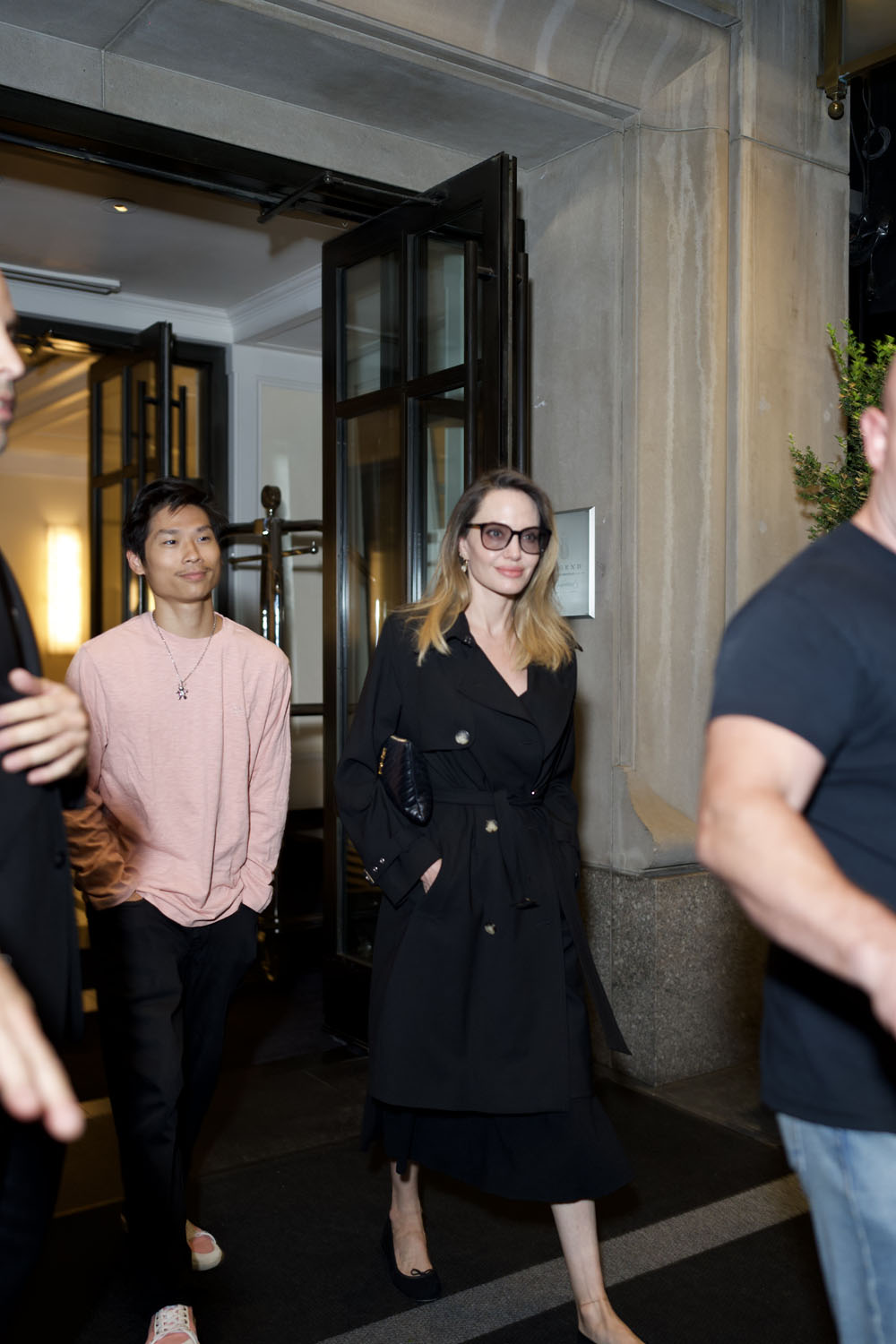 Angelina Jolie was spotted leaving her New York City hotel with 19-year-old  son Pax on Thursday. More photos on…