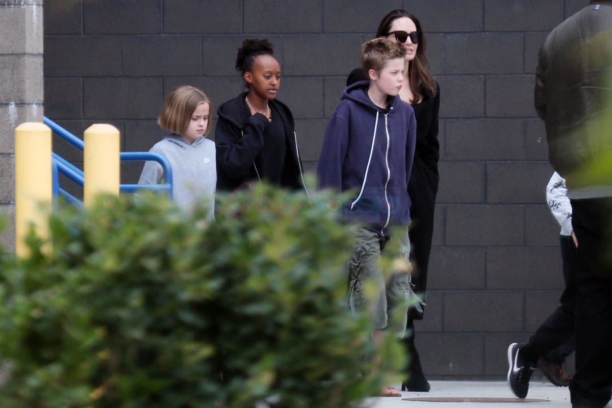 Angelina Jolie takes her kids to see Love, Simon