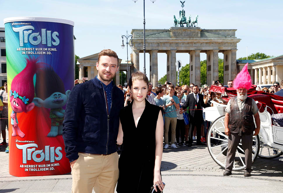 Justin Timberlake and Anna Kendrick step out in Germany as they promote  Trolls World Tour