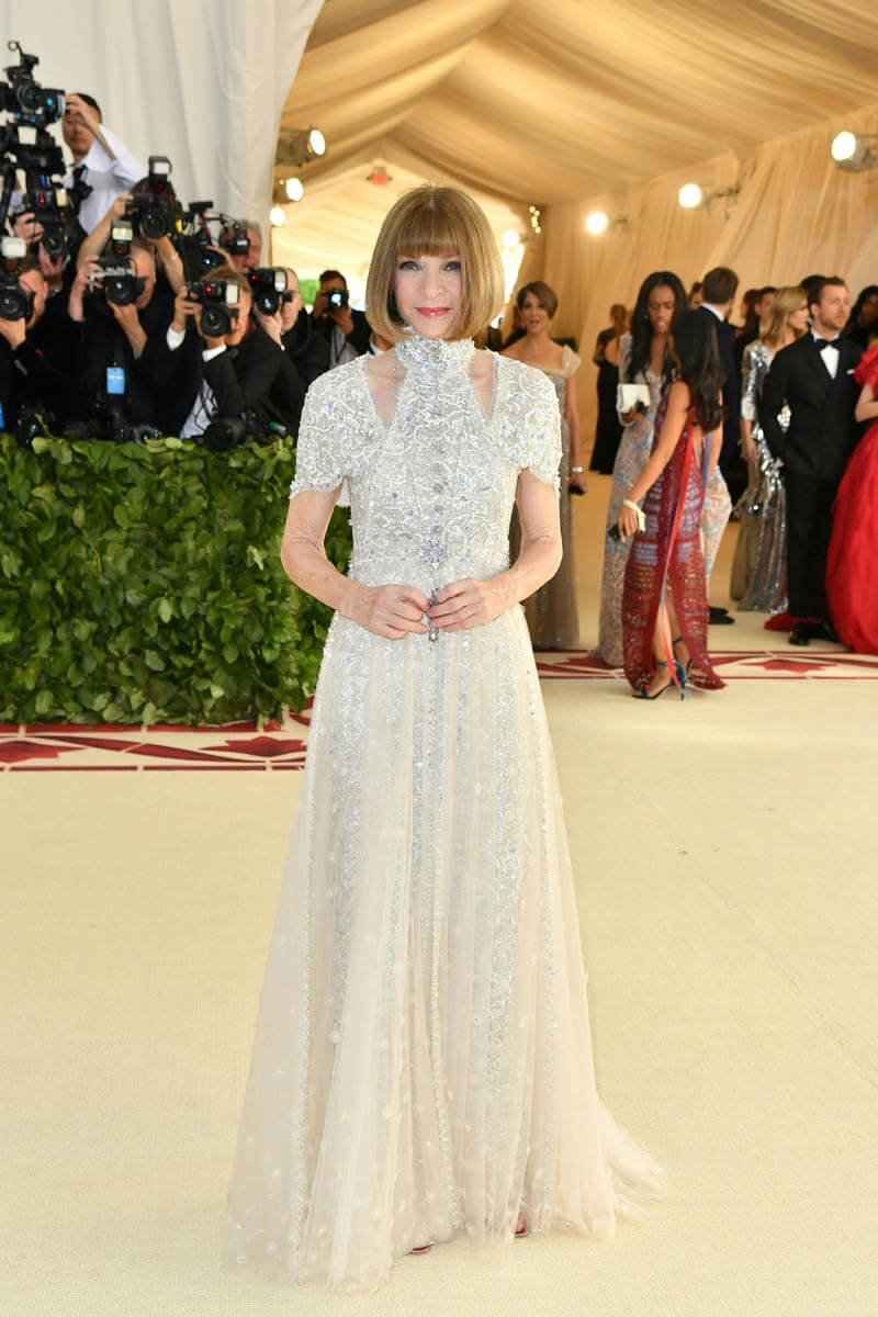 Anna Wintour smiles at the 2018 Met Gala and Intro for May 8, 2018