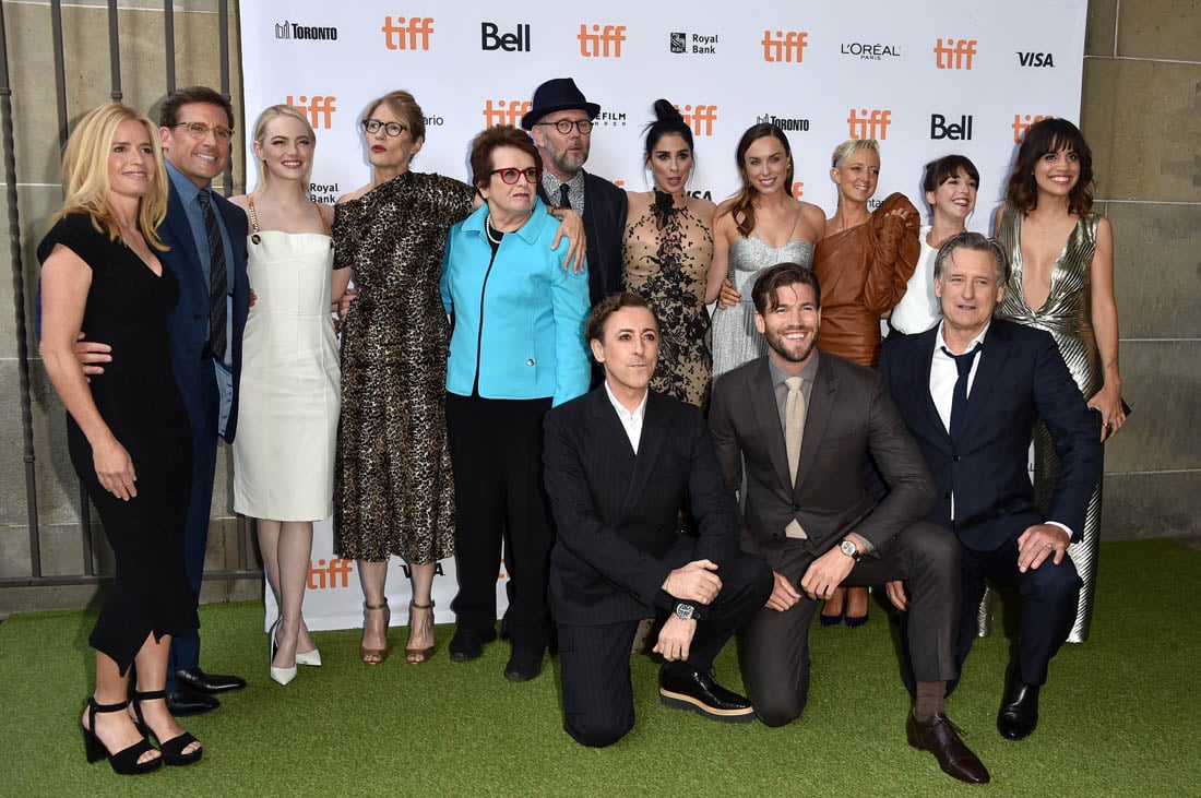 Photo: 'Battle of the Sexes' cast at the US Open - NYP20170909132