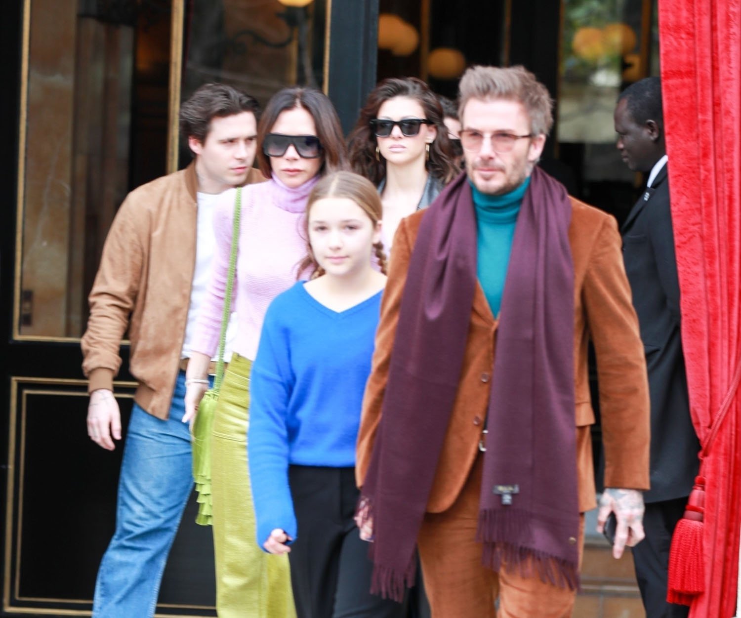 The Beckhams put on a big happy family display for Brooklyn's 24th