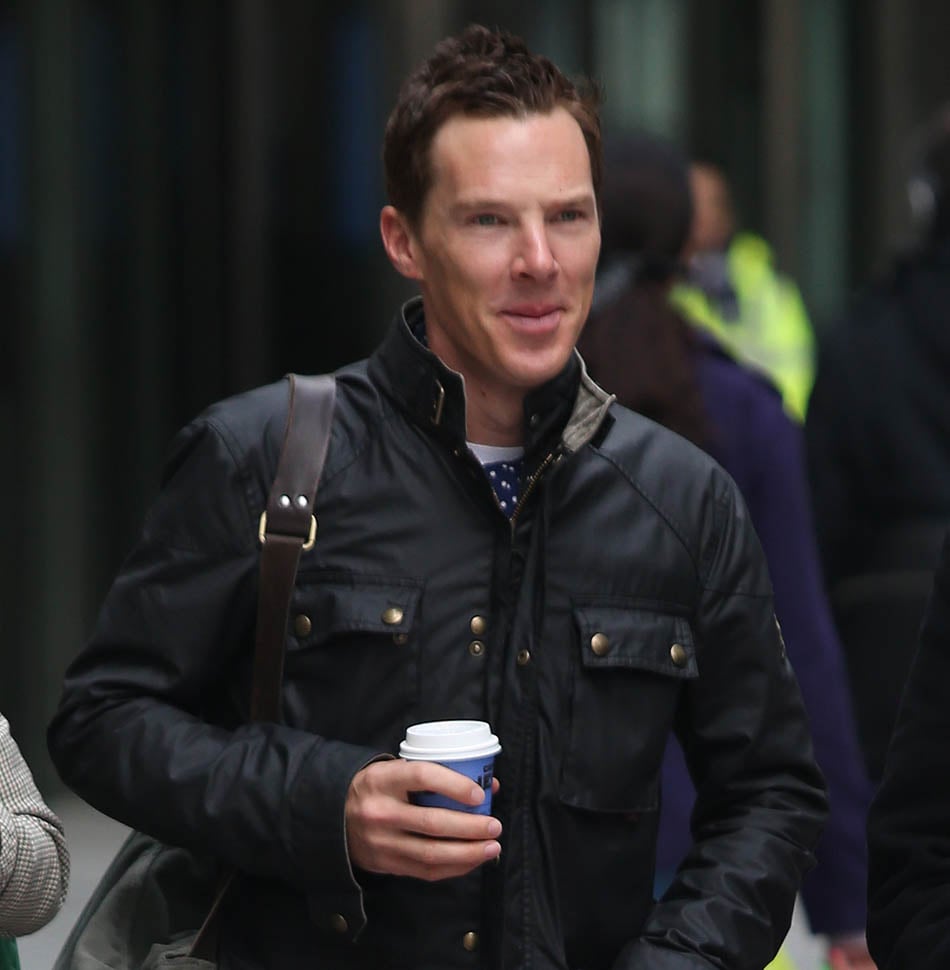 Benedict Cumberbatch out in London with shorter hair as first image of Sophie Hunter's Valentino 