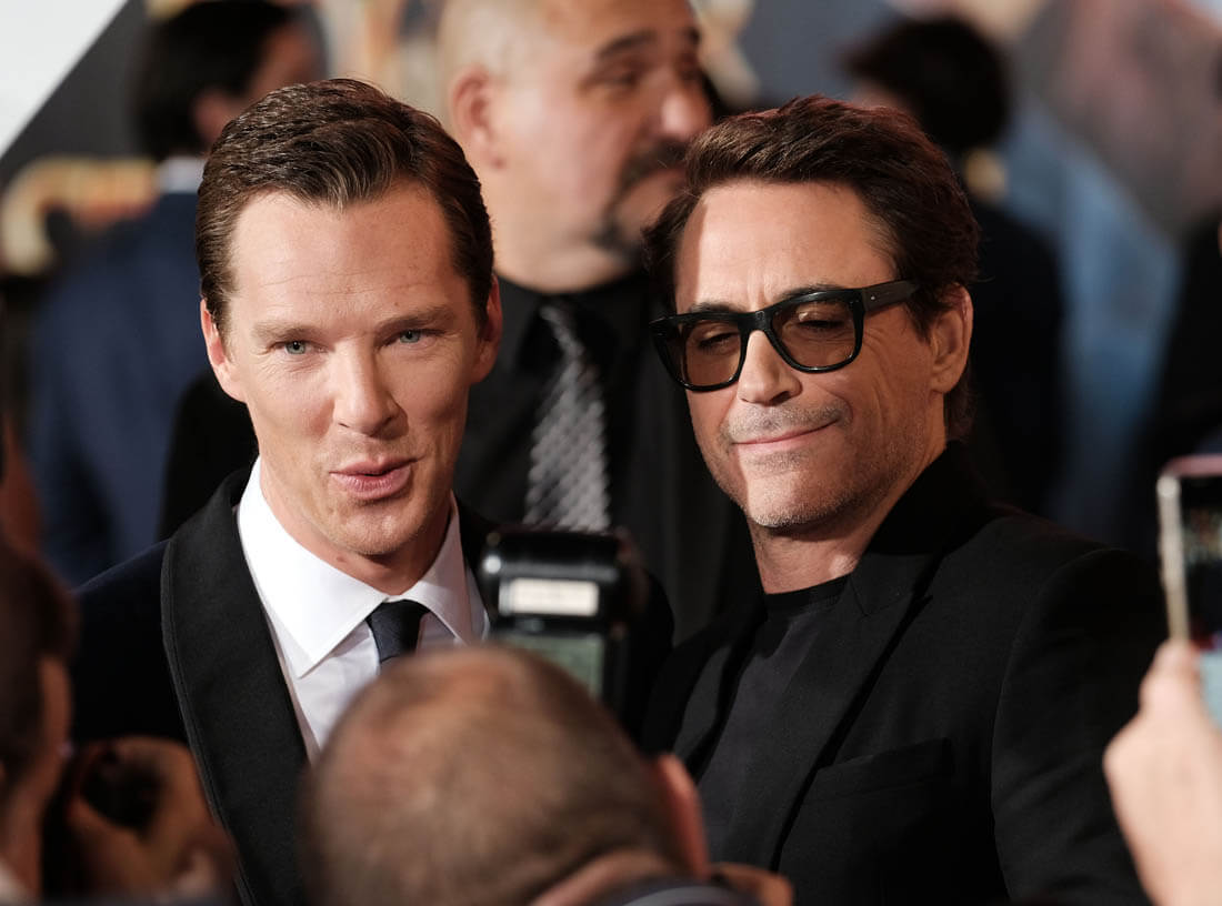 Robert Downey Jr and Benedict Cumberbatch at Hollywood premiere of Doctor Strange1100 x 816