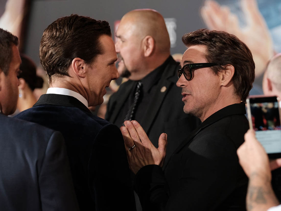 Robert Downey Jr and Benedict Cumberbatch at Hollywood premiere of Doctor Strange1100 x 826