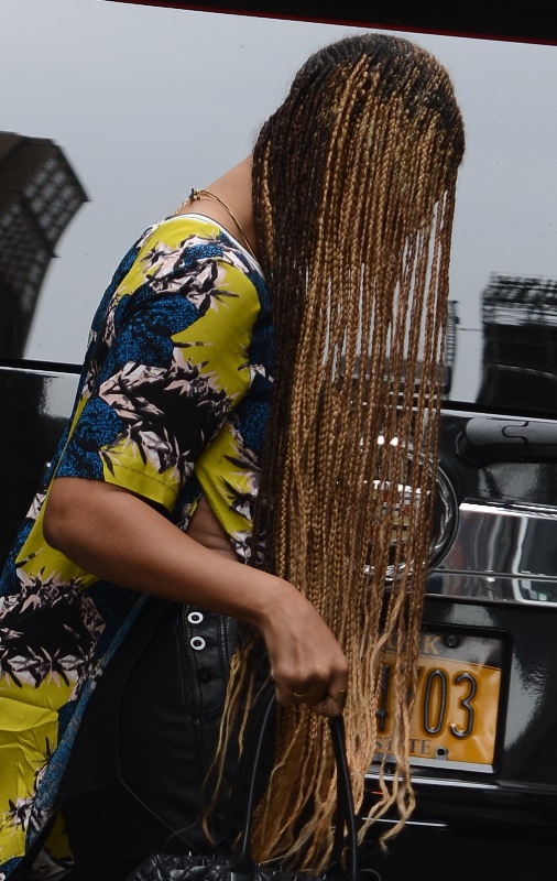 Beyonce's long braids before Kanye West's weddingLainey 