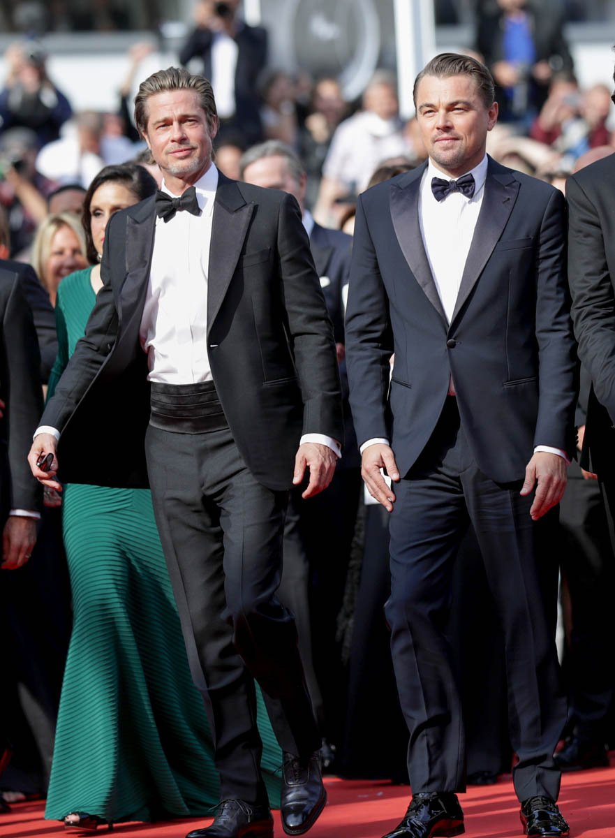 Brad Pitt and Leonardo DiCaprio side by side in Cannes as they promote ...