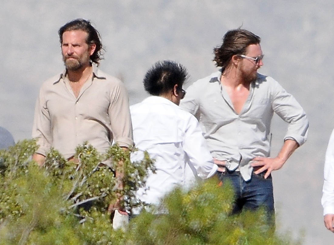 Bradley Cooper on the set of A Star is Born as synopsis for film is released