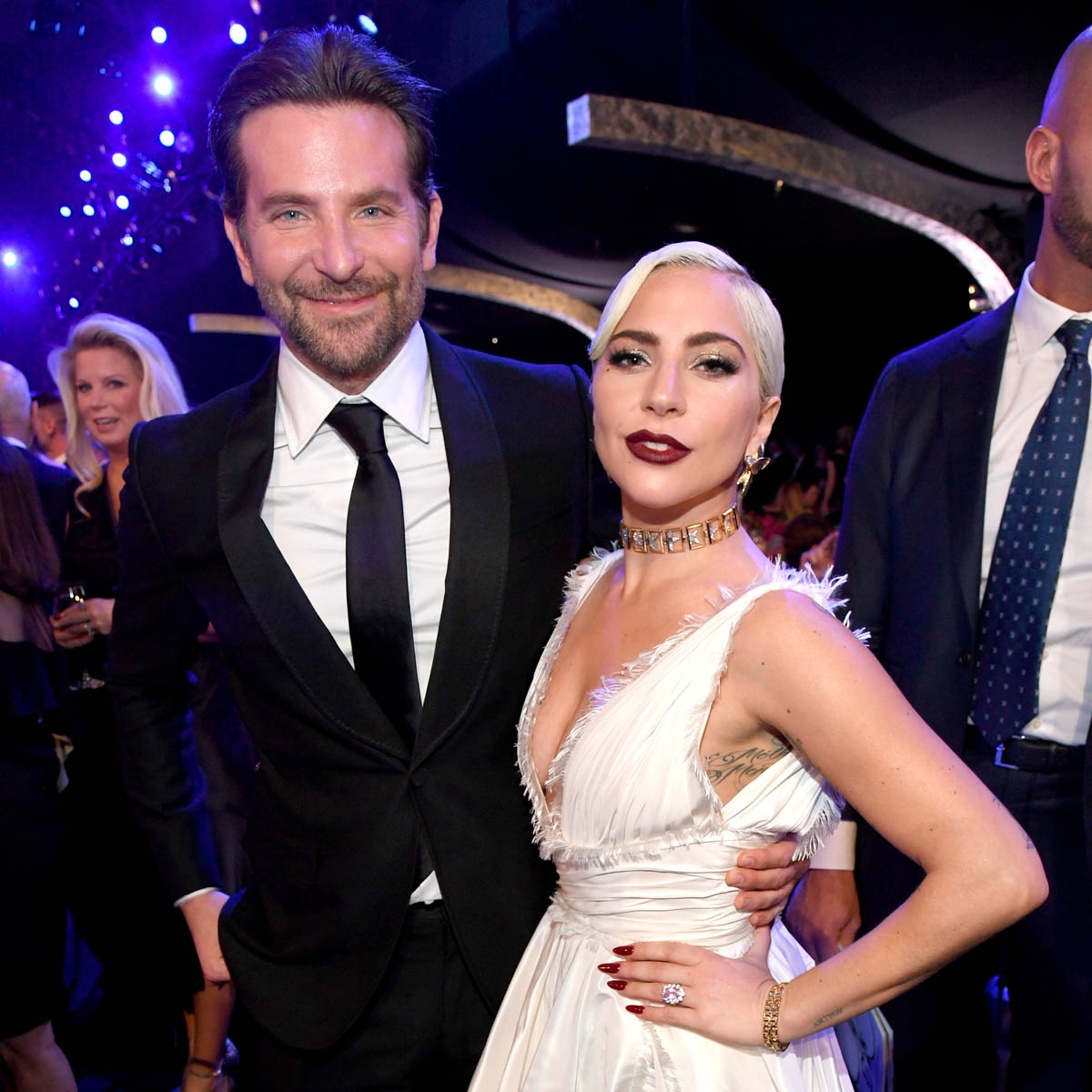 Lady Gaga and Bradley Cooper attend SAG Awards and perform Shallow in Vegas