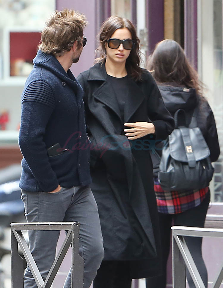 Bradley Cooper in Paris with Irina Shayk after having breakfast with ...