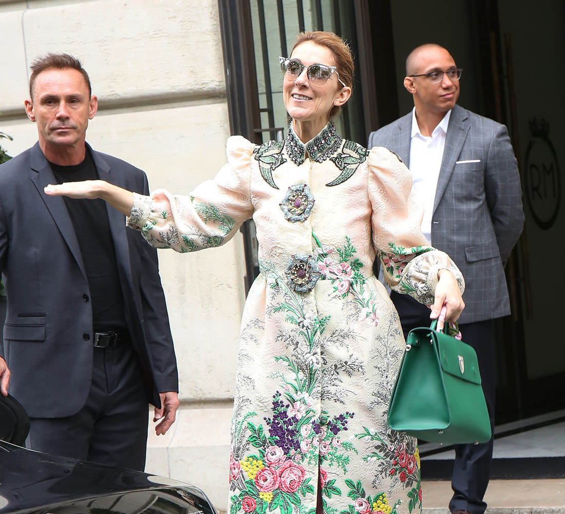 Celine Dion front row at Paris Fashion Week 2017