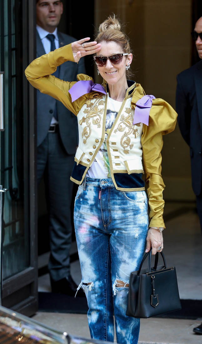Celine Dion's weekend wardrobe in Paris