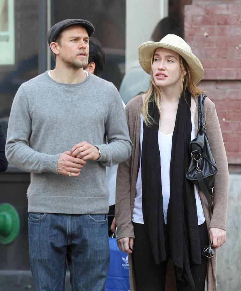 Charlie Hunnam in New York with girlfriend McNelis six weeks