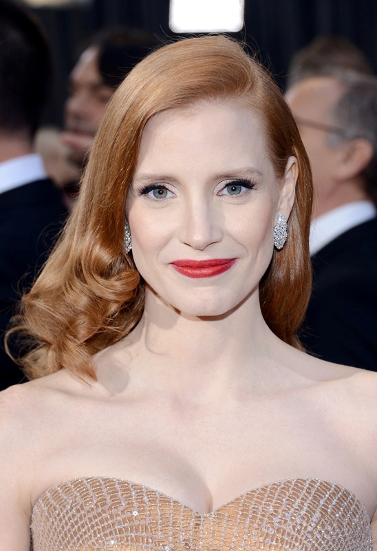 Jessica Chastain at the 2013 Oscars|Lainey Gossip Entertainment Update