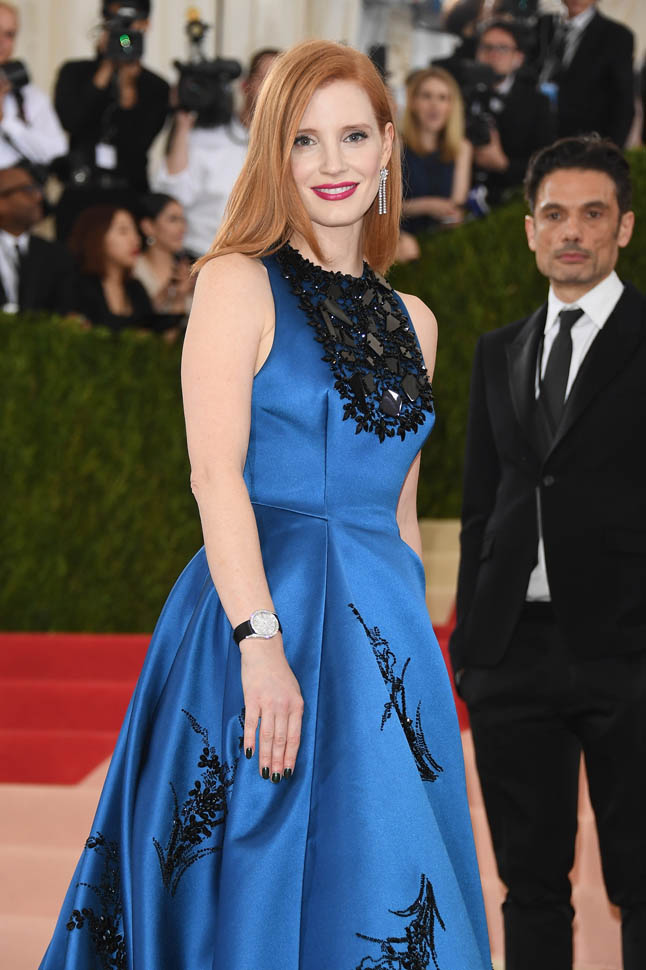 Jessica Chastain and Xavier Dolan at the 2016 MET Gala