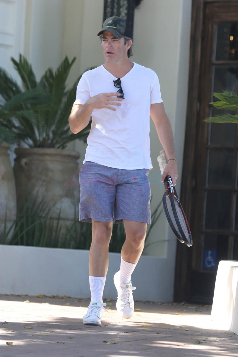 Chris Pine steps out in LA after a game of tennis