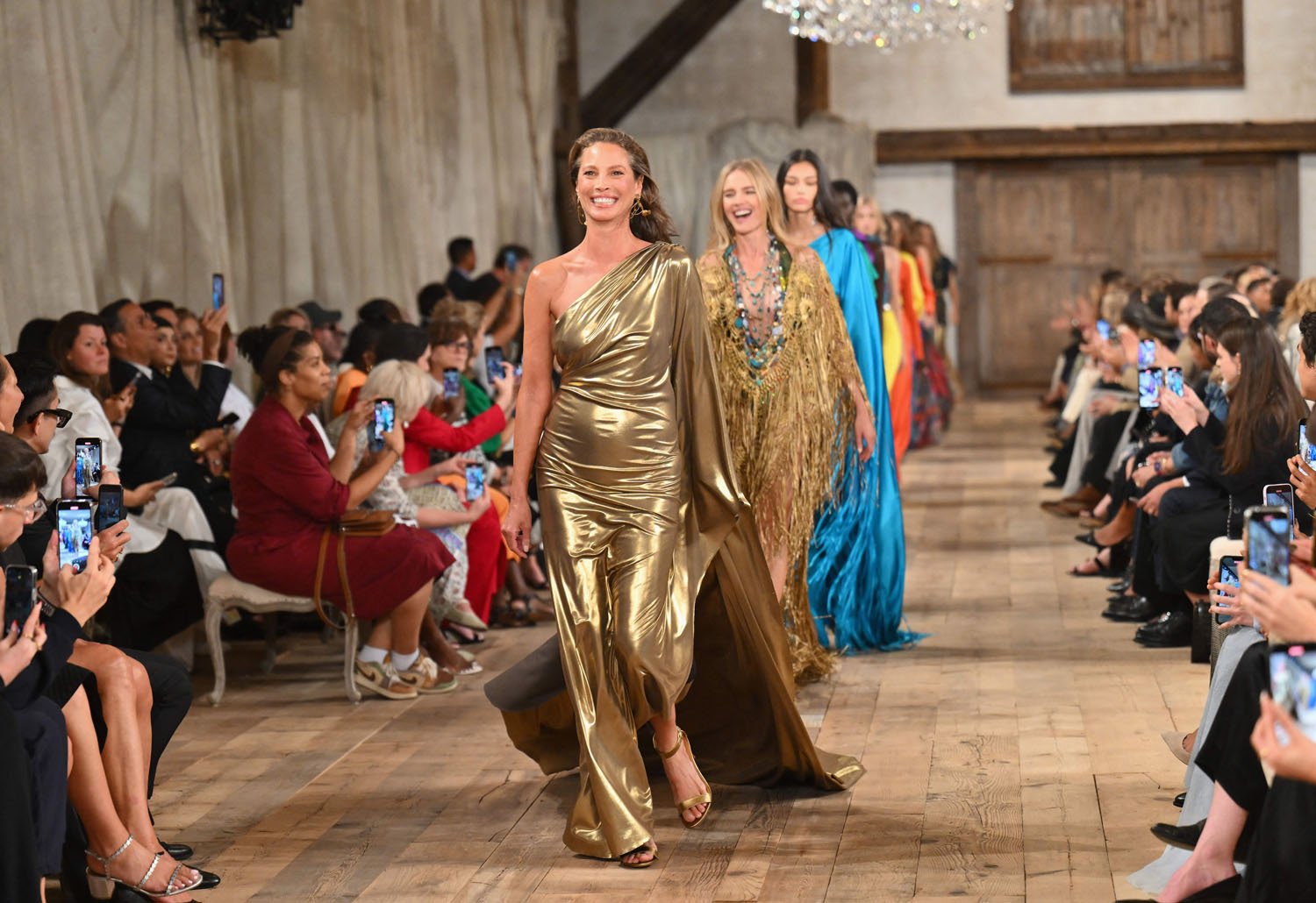 Christy Turlington closes the Ralph Lauren show in New York as we count