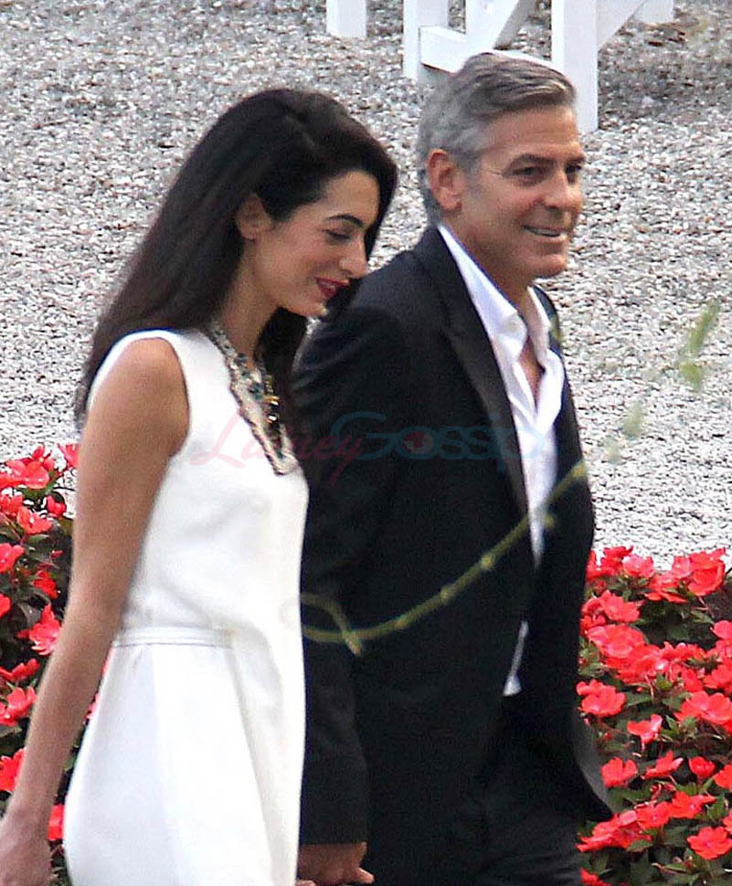 George Clooney and Amal Alamuddin in Como scouting wedding ...