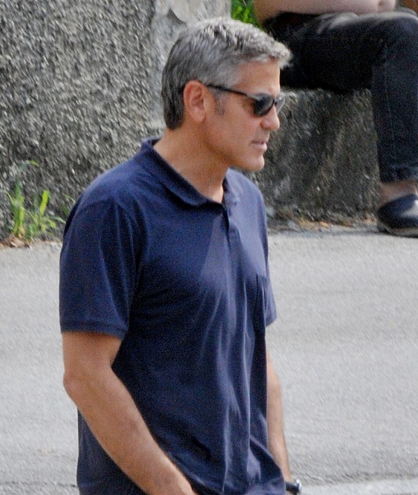 George Clooney with friends in Italy and denies Eva Longoria hookup ...