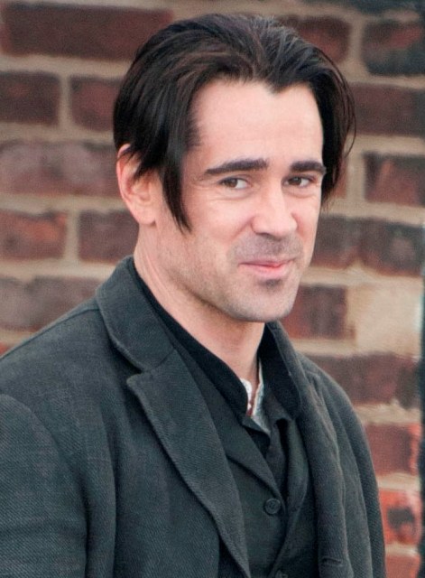 Colin Farrell's Roxbury haircut on the set of Winter's 