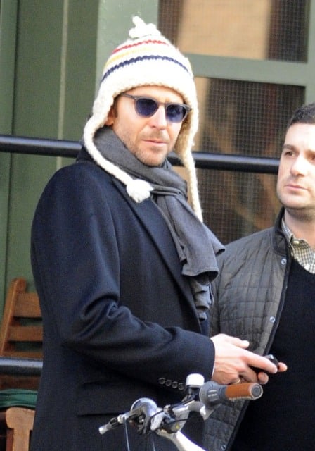 Bradley Cooper waits for first Oscar nomination in a striped hat|Lainey ...