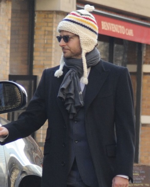 Bradley Cooper waits for first Oscar nomination in a striped hat|Lainey ...